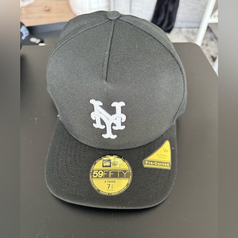 Mets New Era Black 59FIFTY A-Frame Cap